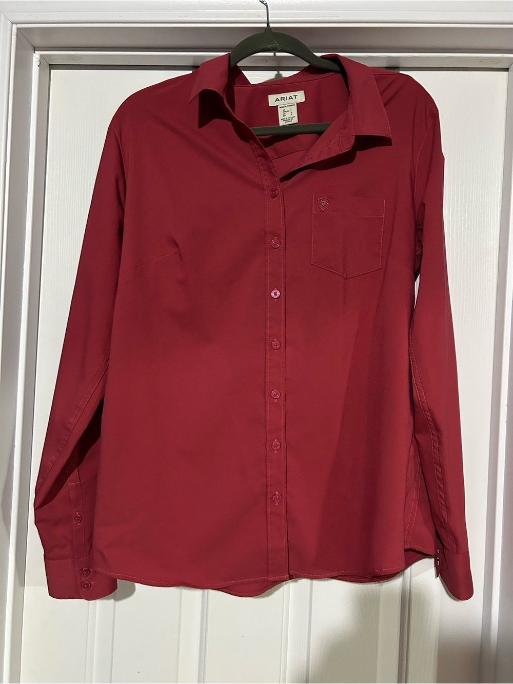 Ariat Women's Kirby Button-Up Shirt in Blush Pink (Large)